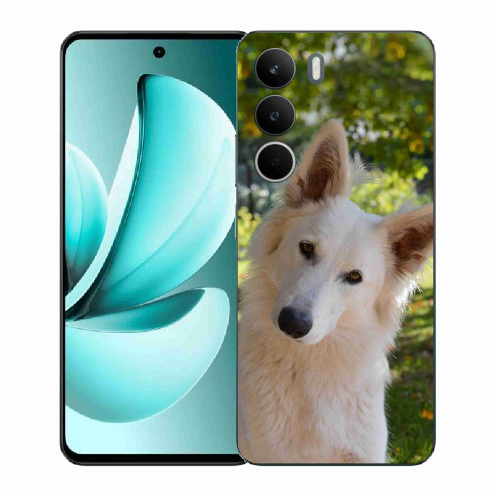 Zselés borítás mmCase a Realme C71 készülékhez - Fehér svájci juhász 1