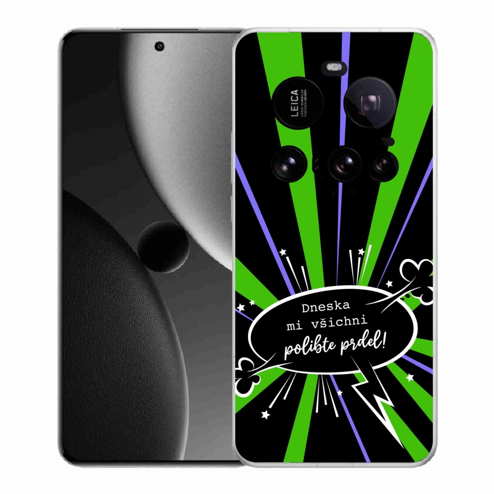 Gél borító mmCase a Xiaomi 15 Ultra számára - vicces szöveg 15 fekete háttérrel