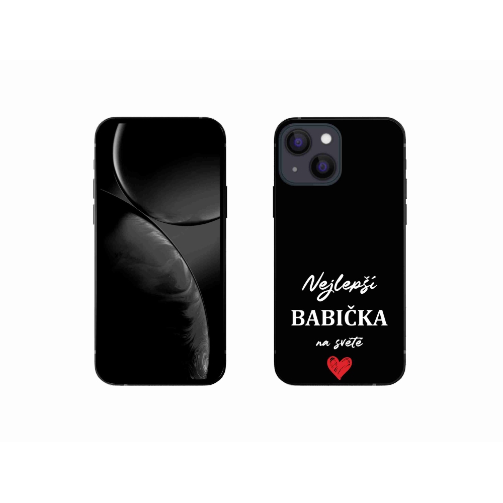 Gél borítás mmCase iPhone 13 mini 5.4 - Best Grandma 1 fekete háttérrel