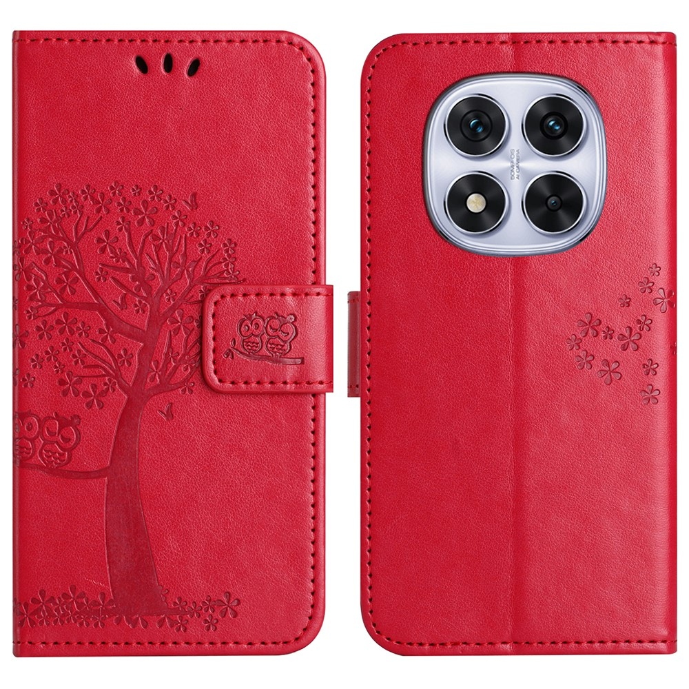 Fa könyv tok Xiaomi Redmi Note 14 Pro 5G/Poco X7 5G/Note 14 Pro+ 5G - piros