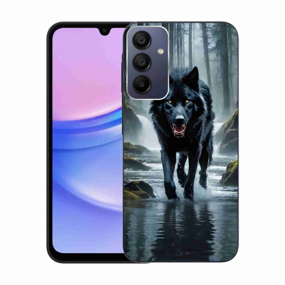 Gél védőhuzat mmCase Samsung Galaxy A15 4G/5G - fekete farkas