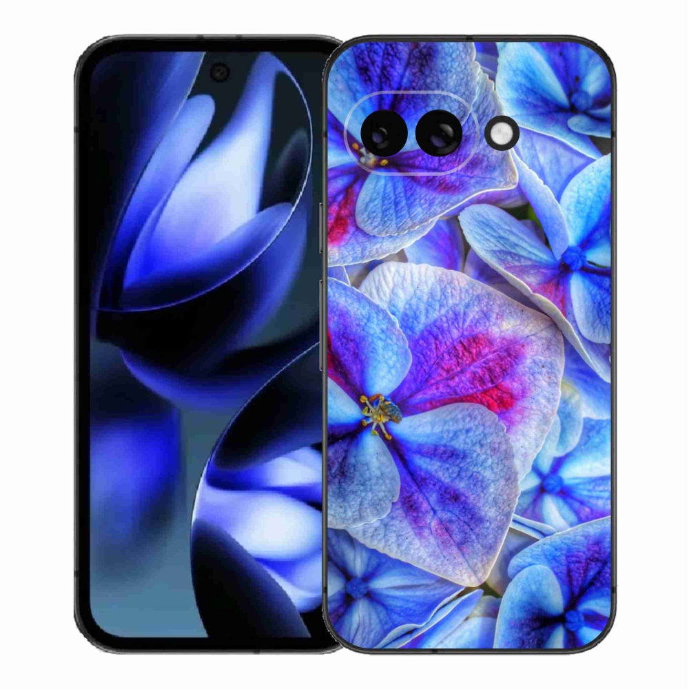Gél védőhuzat mmCase a Google Pixel 9a készülékhez - kék virágok 1
