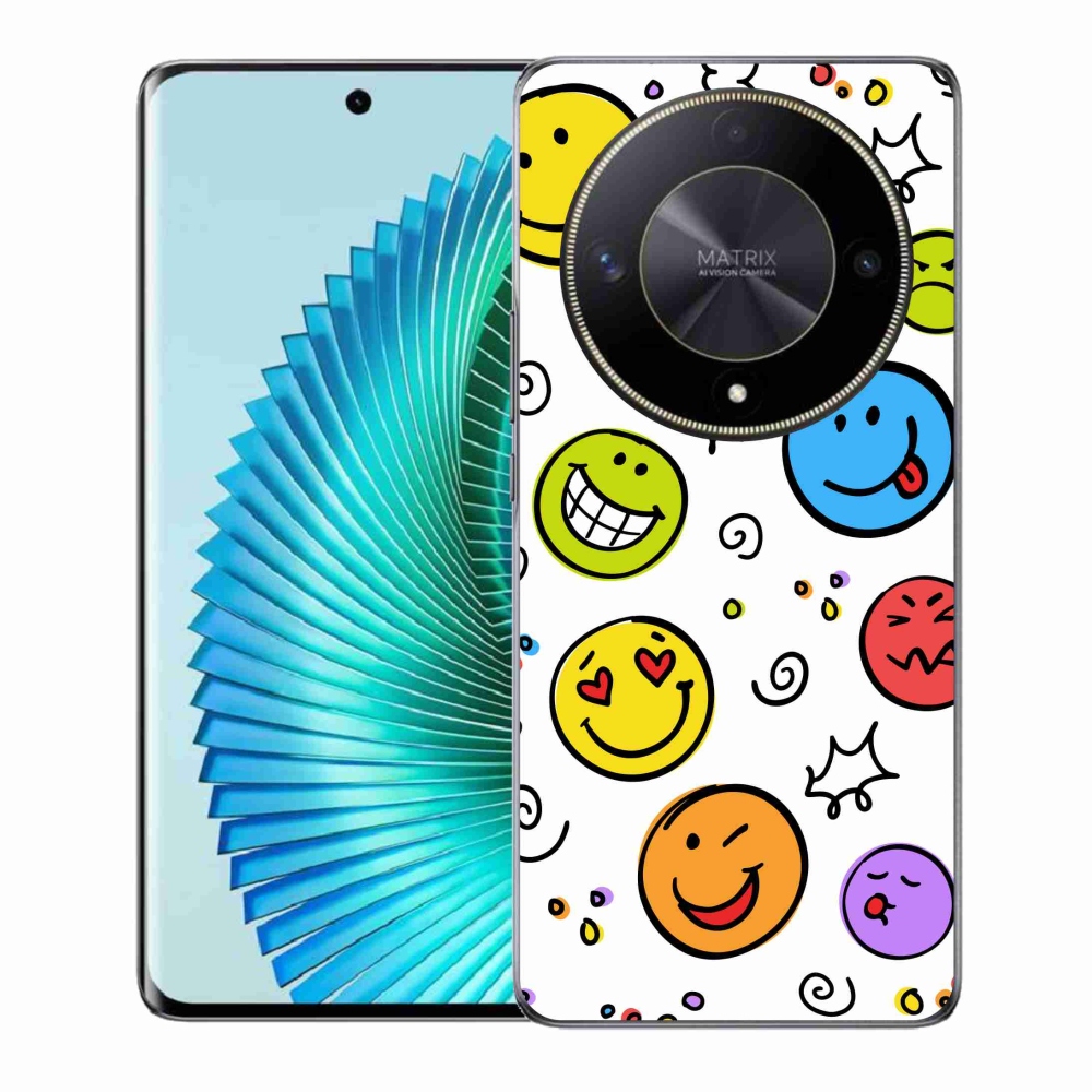 Gél borítás mmCase a Honor Magic 6 Lite 5G számára - smiley-k