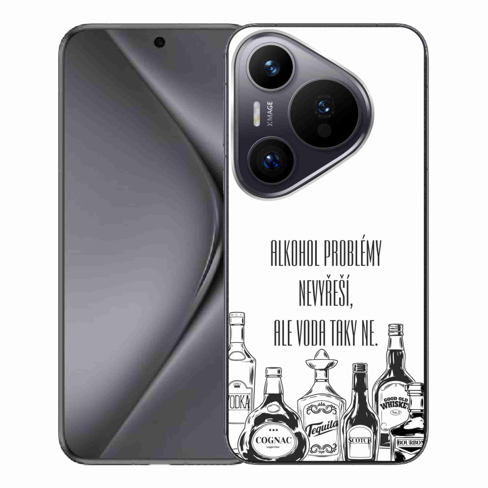 Gél borító mmCase a Huawei Pura 70 Pro számára - vicces szöveg fehér háttérrel