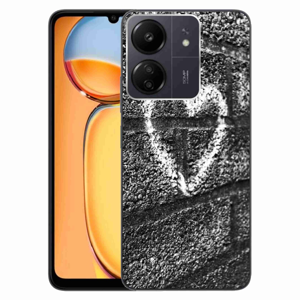 Gél borítás mmCase a Xiaomi Poco C65/Redmi 13C számára - szív a falon