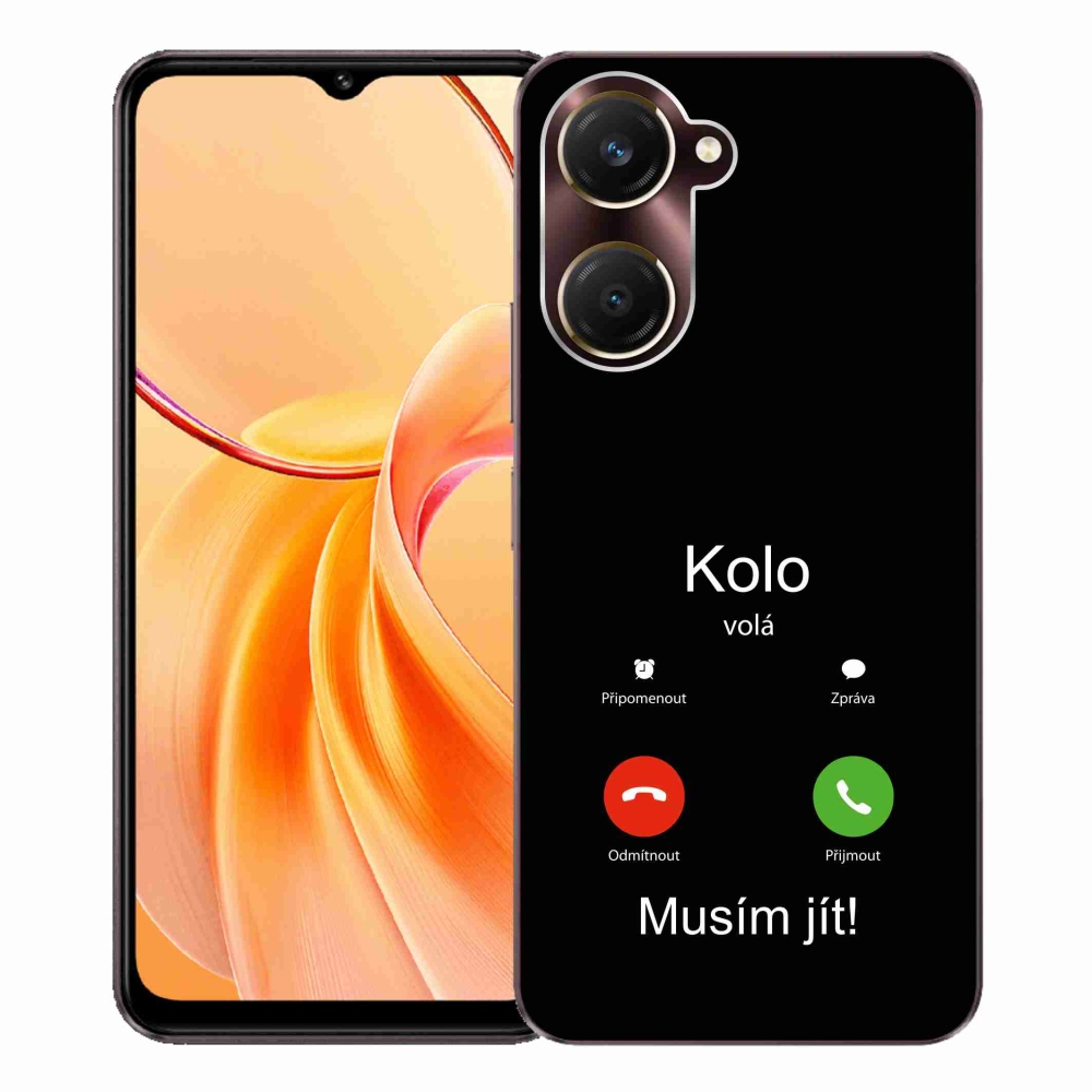 Gél borító mmCase a Vivo Y28s 5G-n - kerek hívások fekete háttérrel