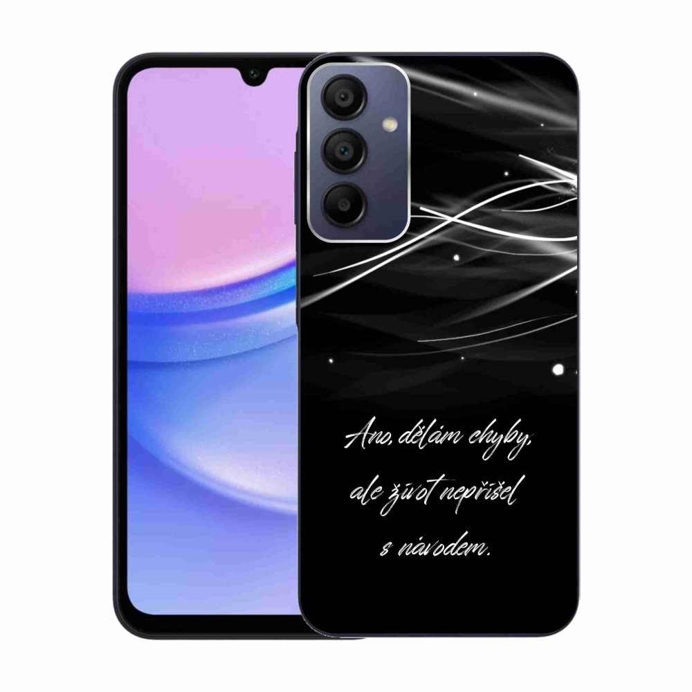 Gél borítás mmCase Samsung Galaxy A15 4G/5G - idézem fekete háttérrel