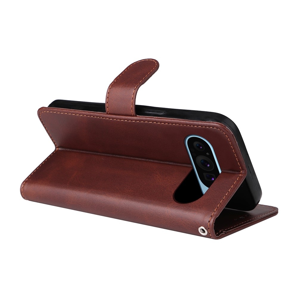 Könyvtáska a Google Pixel 10 Pro/Pixel 10/9 Pro/9-hez - barna színben