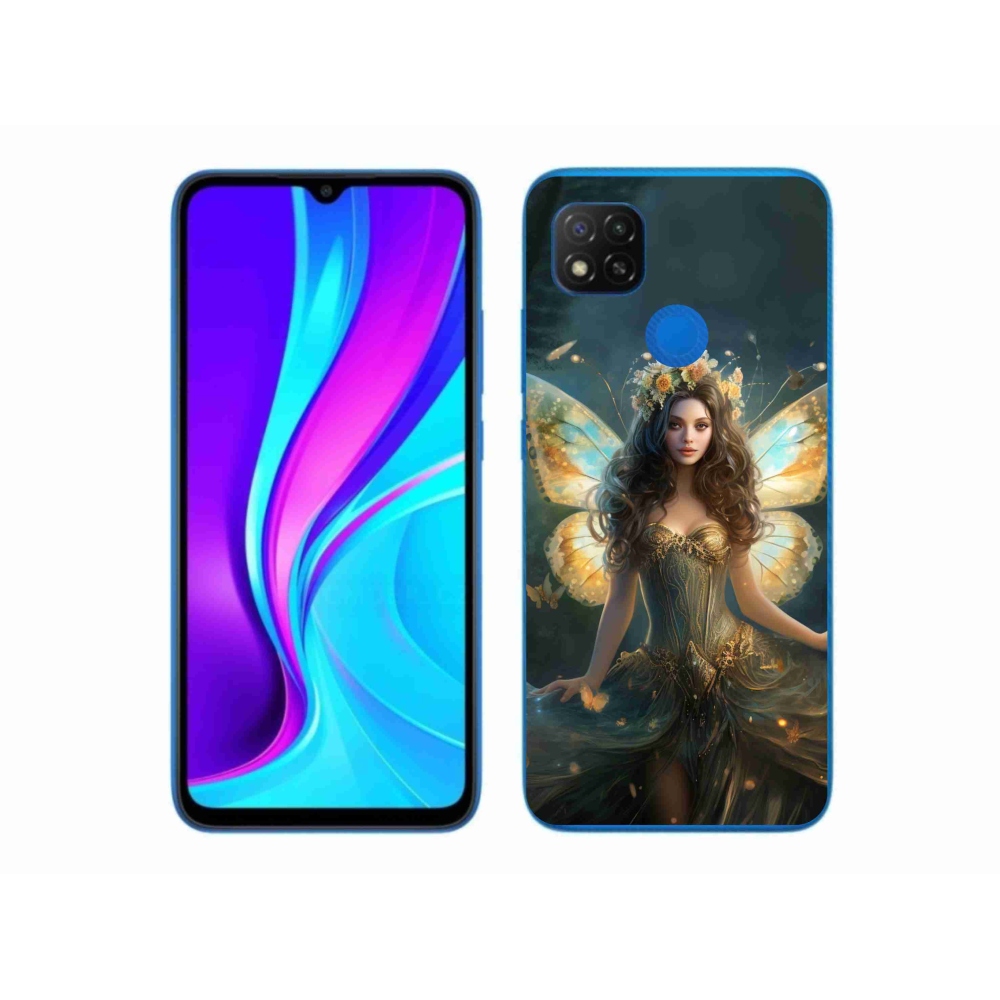 Gél borító mmCase a Xiaomi Redmi 9C-hez - pillangó nő