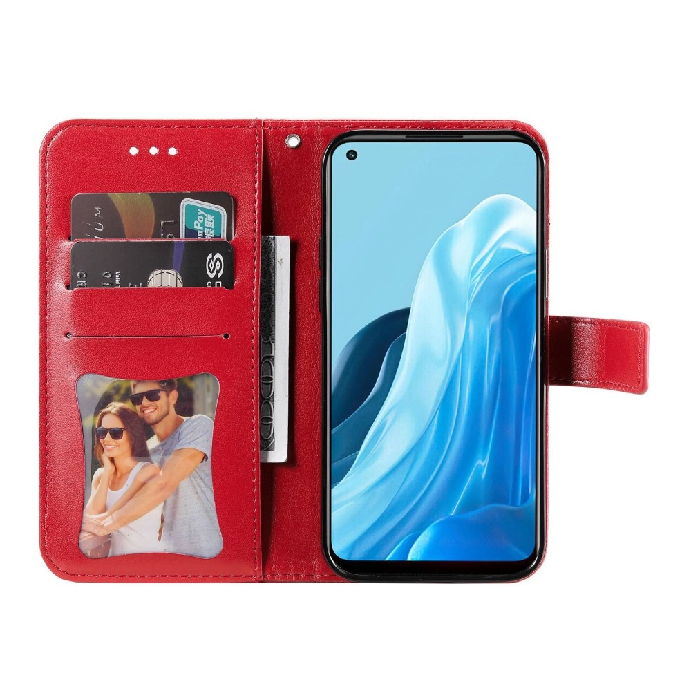 Mandala könyv tok Oppo Find X5 Lite-hoz - piros