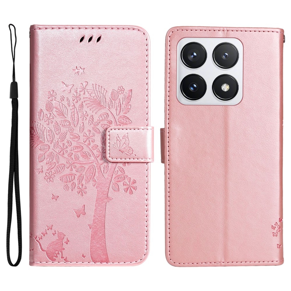 Fák könyve tok Xiaomi 14T Pro - rózsaarany