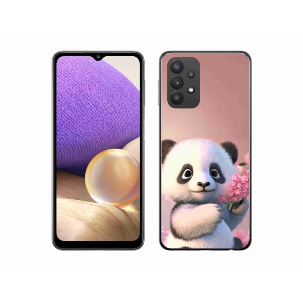 Zselés borítás mmCase Samsung Galaxy A32 5G - aranyos panda