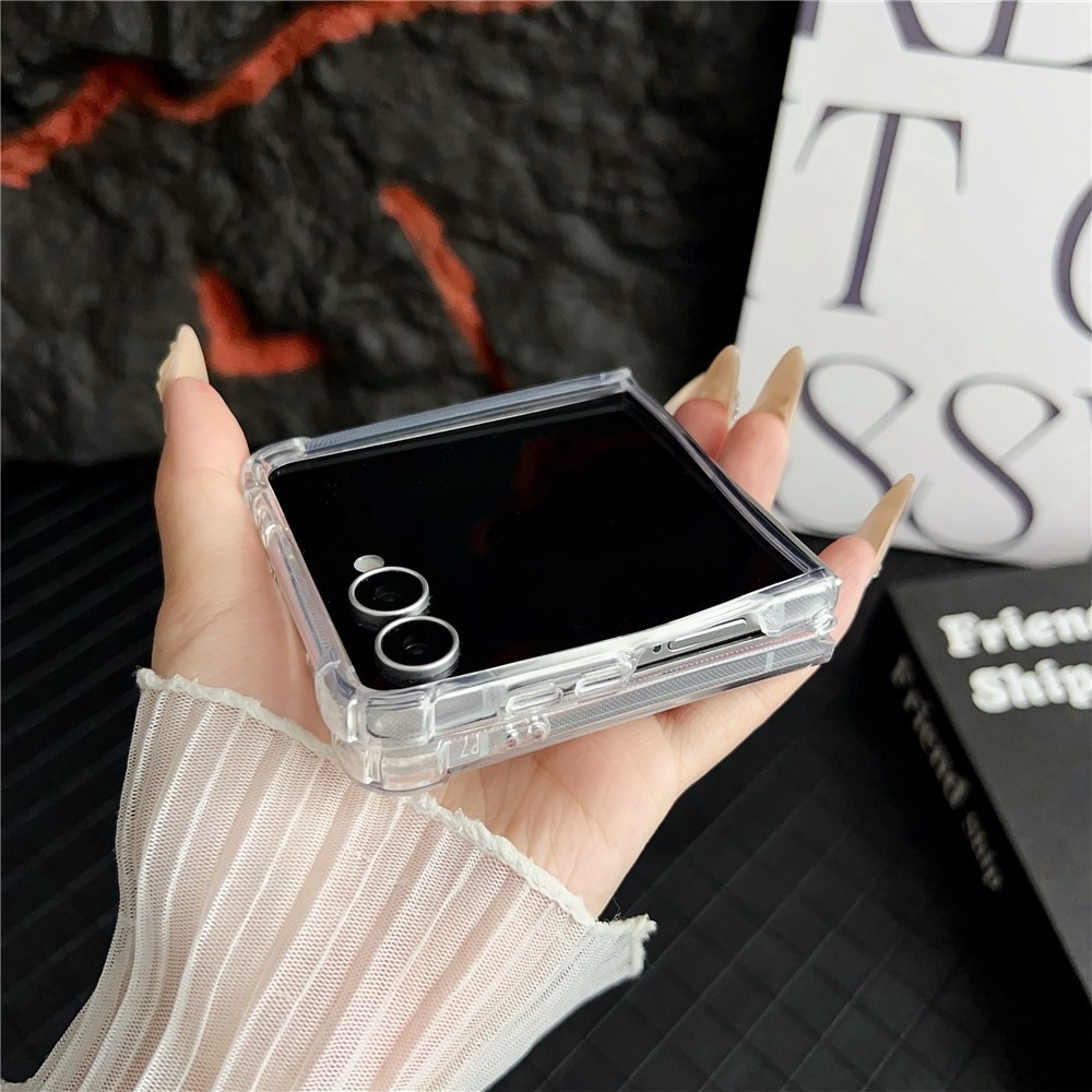 Átlátszó akril tok MagSafe-val a Samsung Galaxy Z Flip7 5G készülékhez - átlátszó