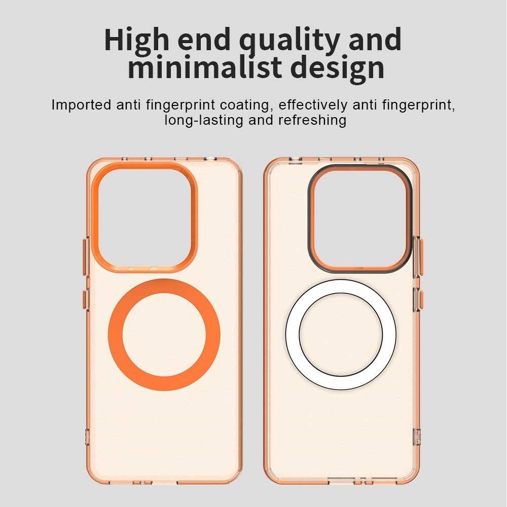 Candy zselés tok MagSafe-val Xiaomi Redmi Note 14 5G - narancssárga