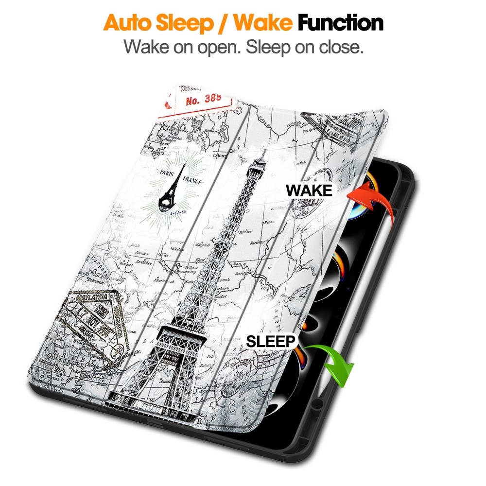 Patte Zárható tok iPad Pro 13 (2024) - Eiffel-torony