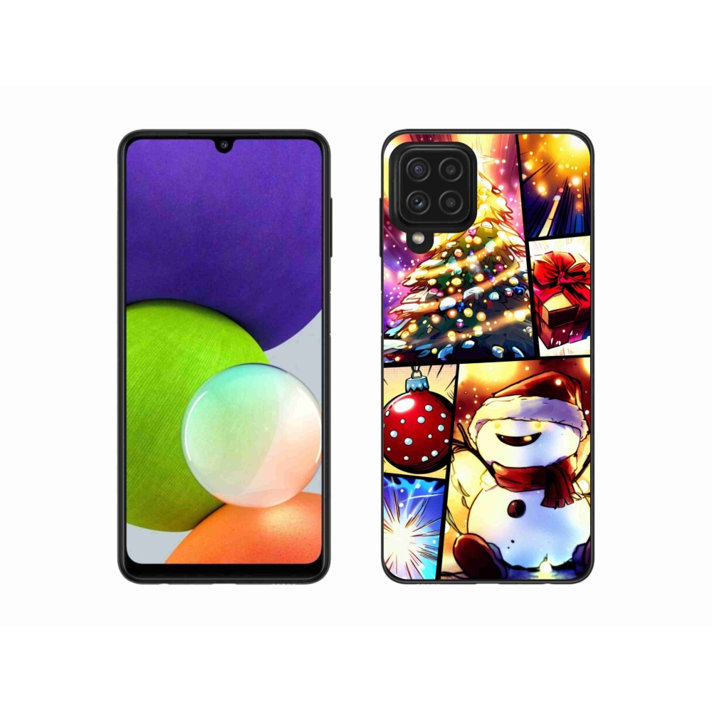 Gél borítás mmCase Samsung Galaxy A22 4G - Karácsonyi motívumok 1