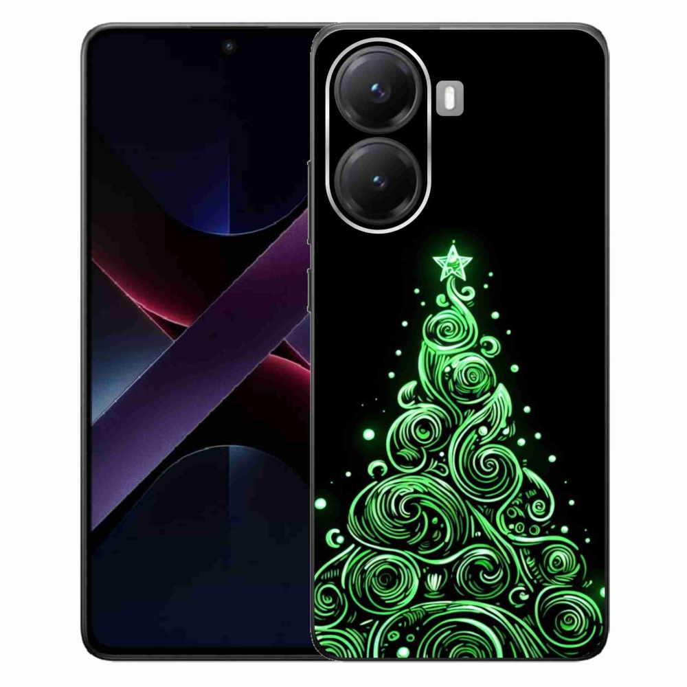 Gél borítás mmCase a Xiaomi Poco X7 Pro 5G számára - neon karácsonyfa 3