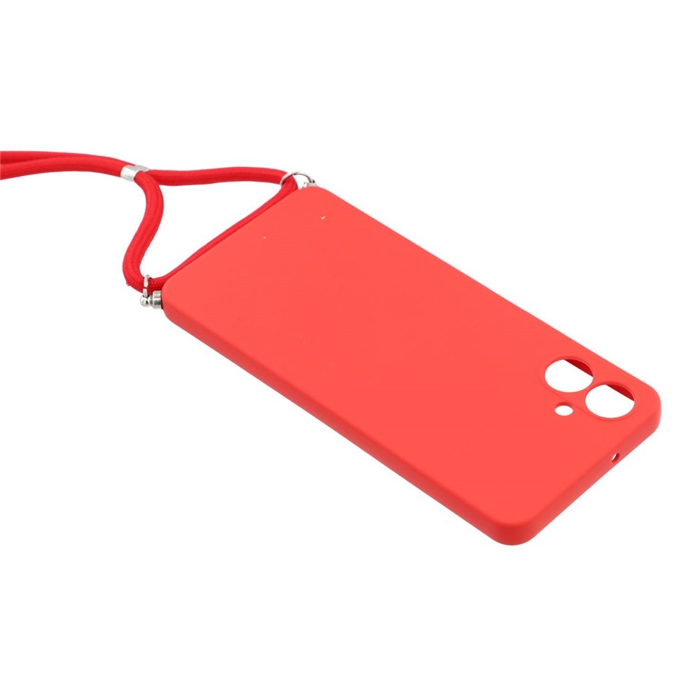 Bélés zselés tok húzózsinórral Samsung Galaxy A07 4G - piros