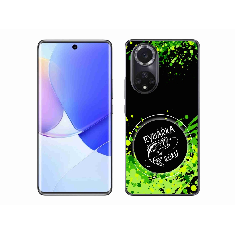 Gél borító mmCase a Huawei Nova 9-en - az év horgásza fekete háttérrel