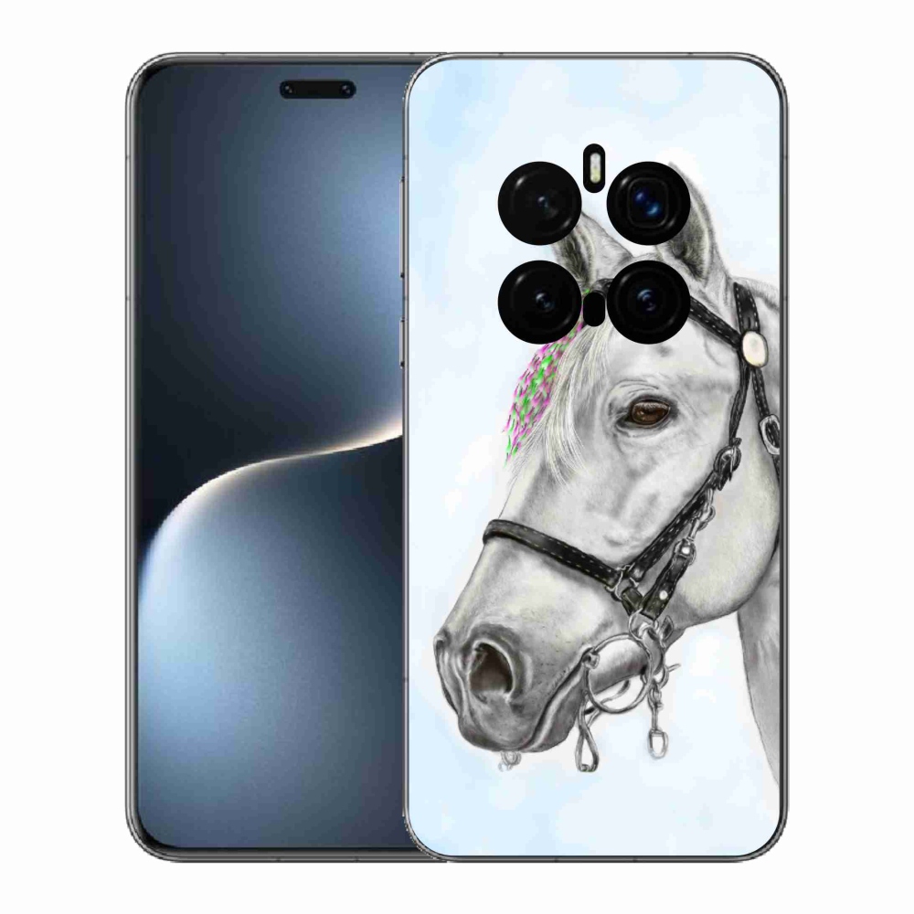 Zselés borítás mmCase a Honor Magic 7 Pro 5G készülékhez - fehér ló 1