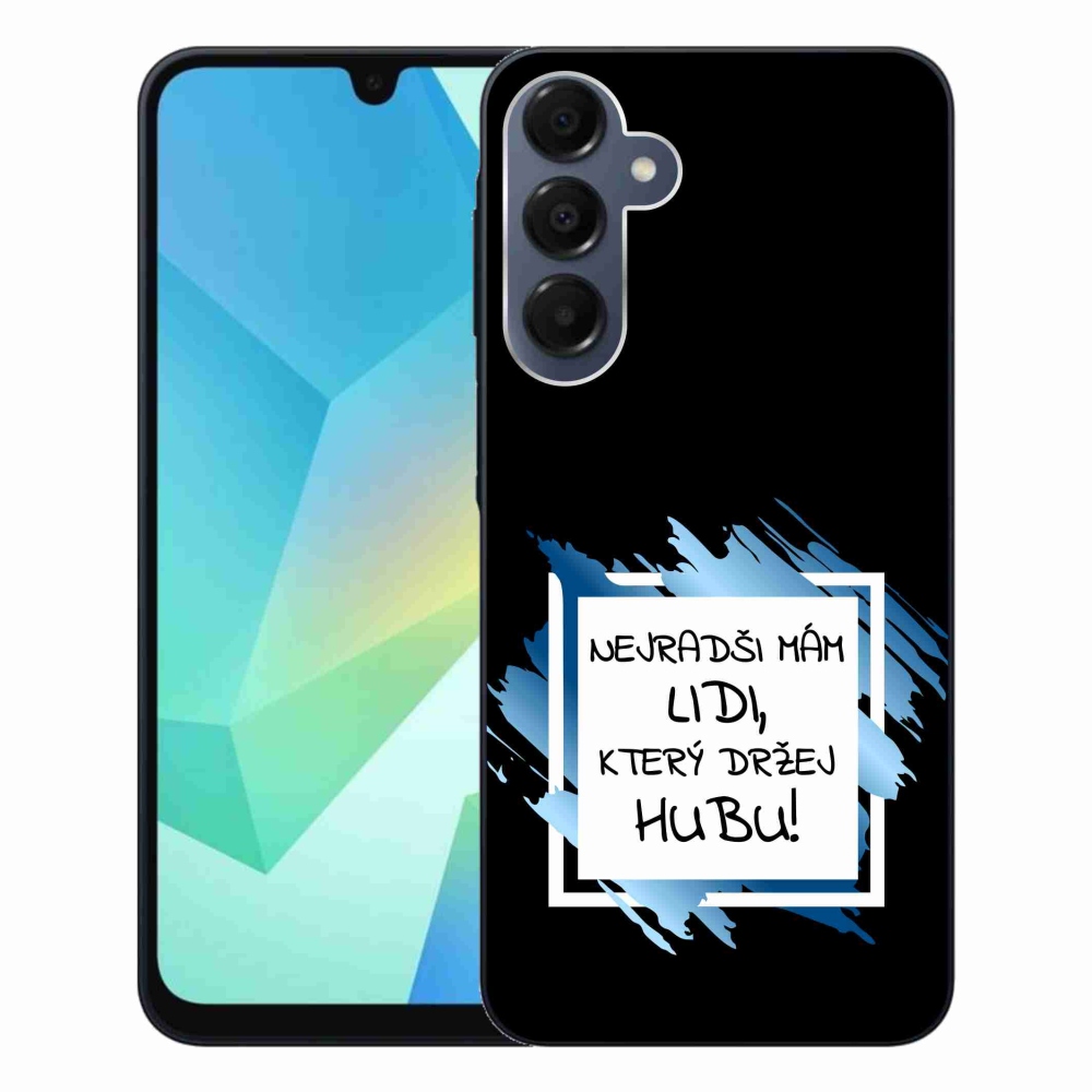 Gél borító mmCase Samsung Galaxy A16 4G/5G - vicces szöveg 7 fekete és fehér háttérrel