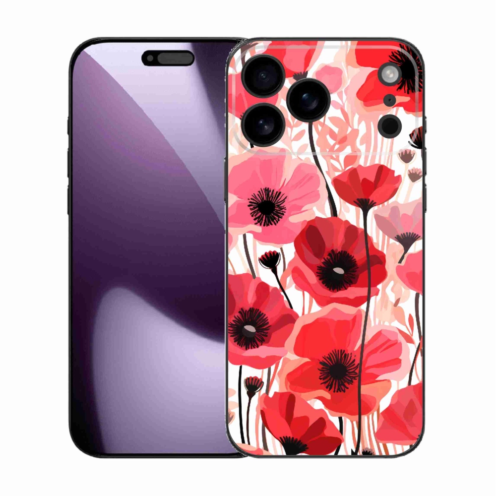 Zselés borítás mmCase iPhone 17 Pro Max készülékhez - mákos 1