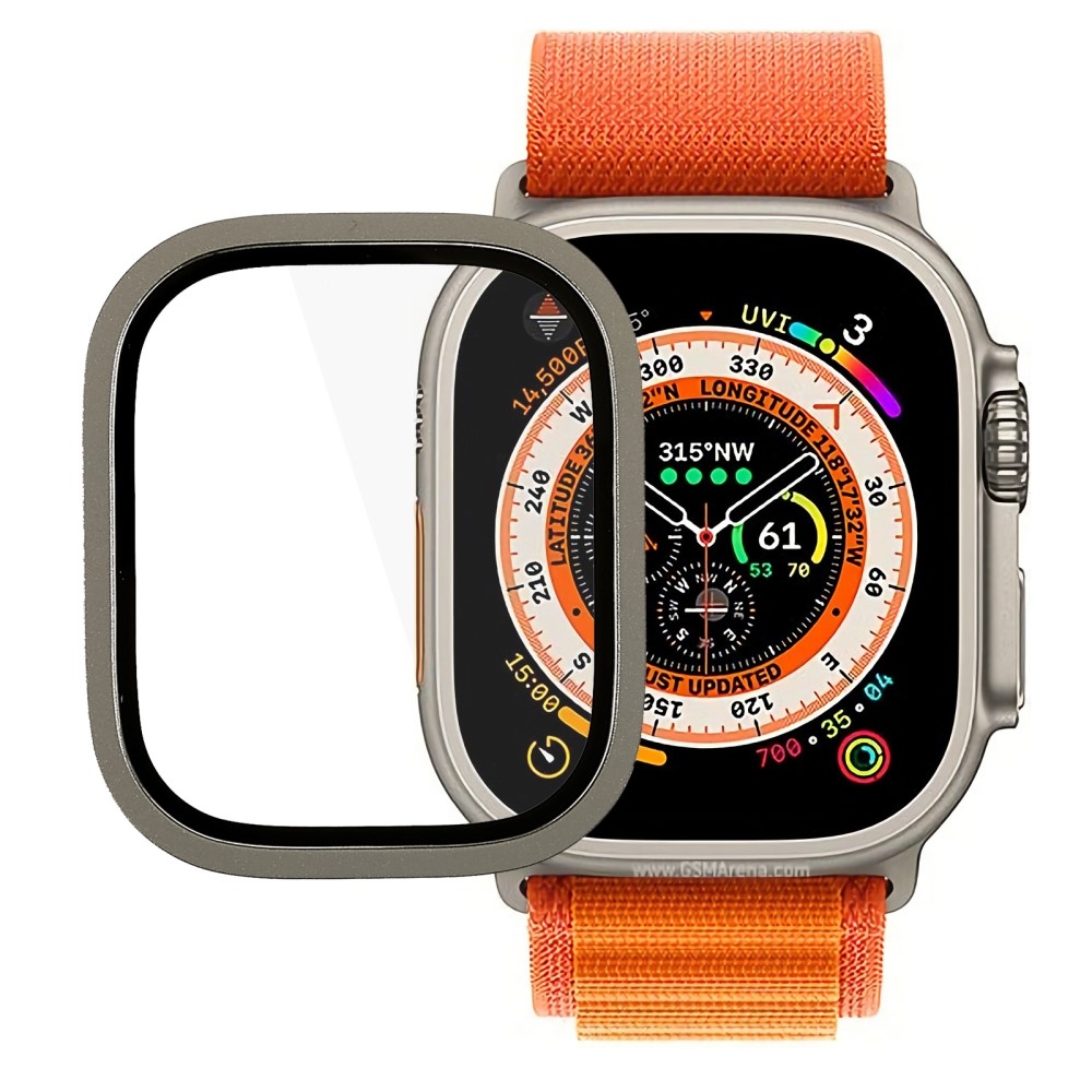 Titán tok beépített üveggel Apple Watch Ultra/Ultra 2 49 mm-es órához