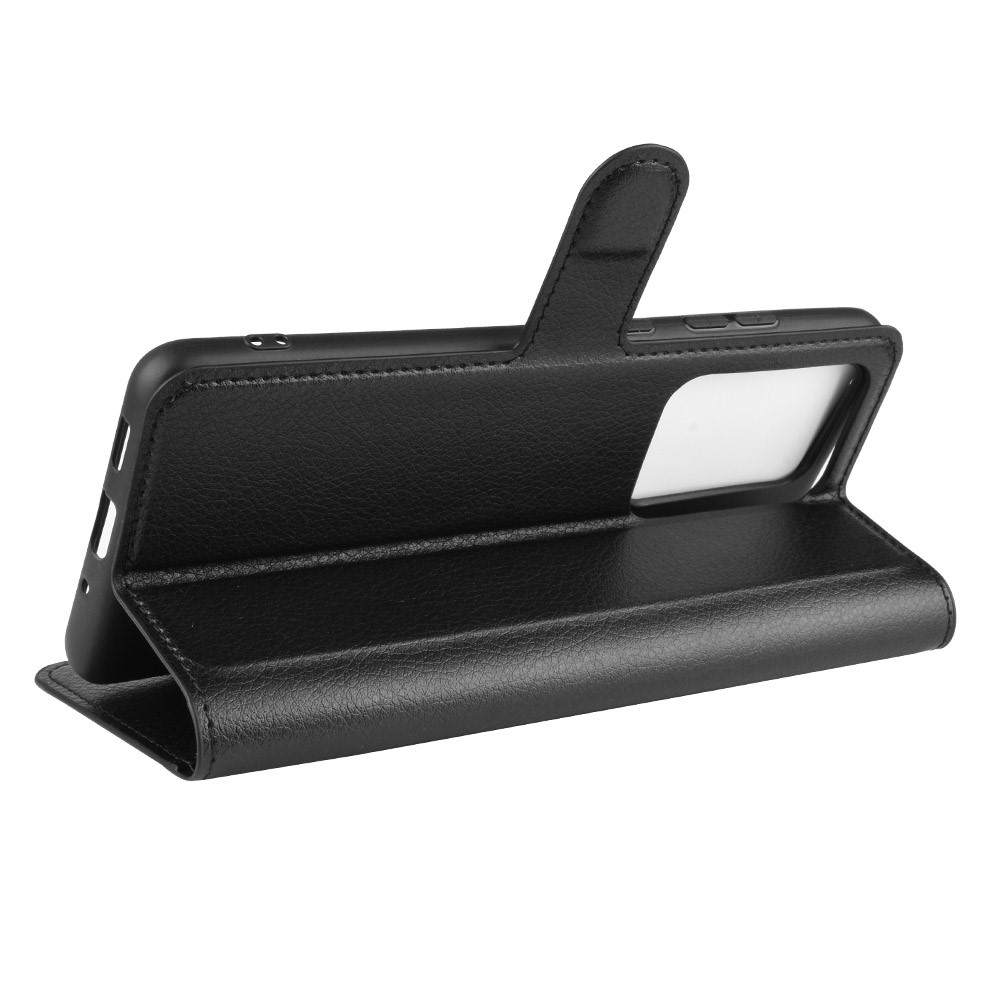 Litchi könyv tok Samsung Galaxy S20 Ultra készülékhez - fekete