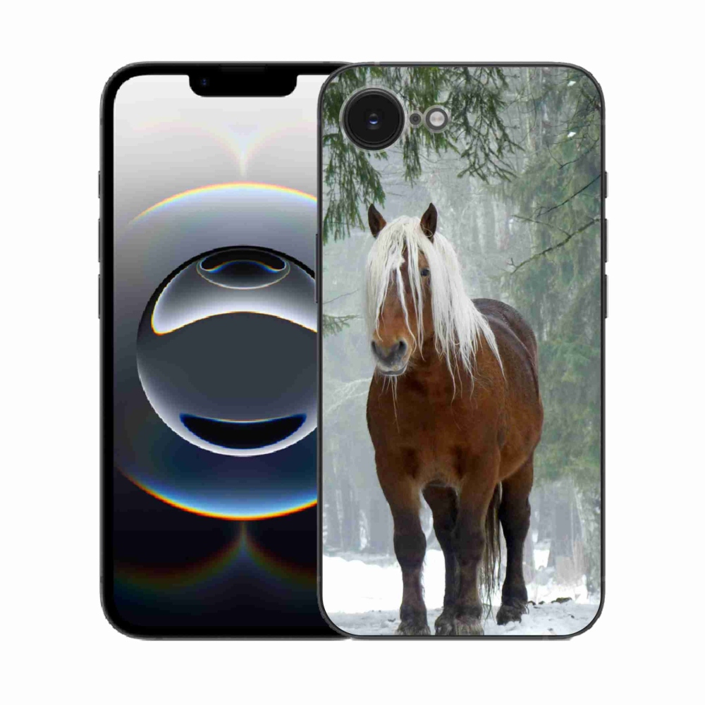 Zselés borítás mmCase iPhone 16e készülékhez - ló az erdőben