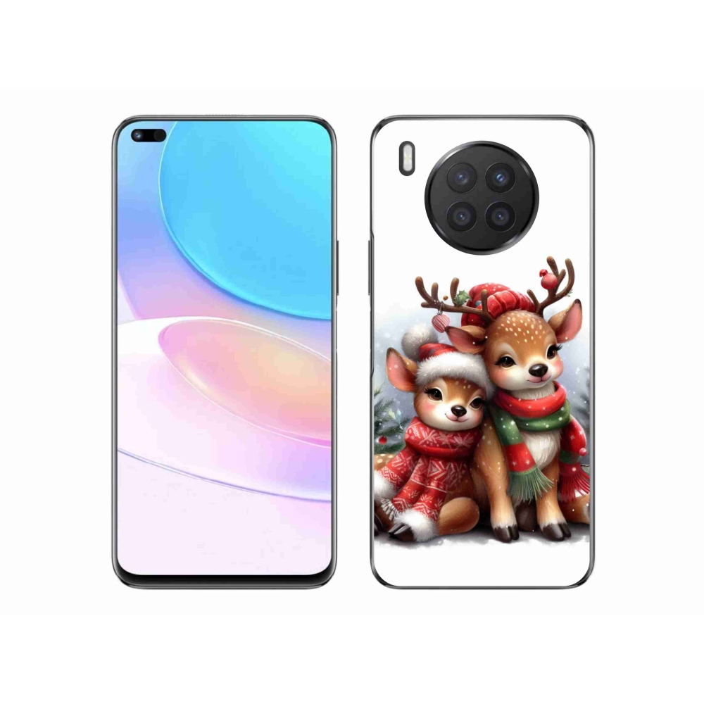 Gél borítás mmCase a Huawei Nova 8i készülékhez - karácsonyi rénszarvas