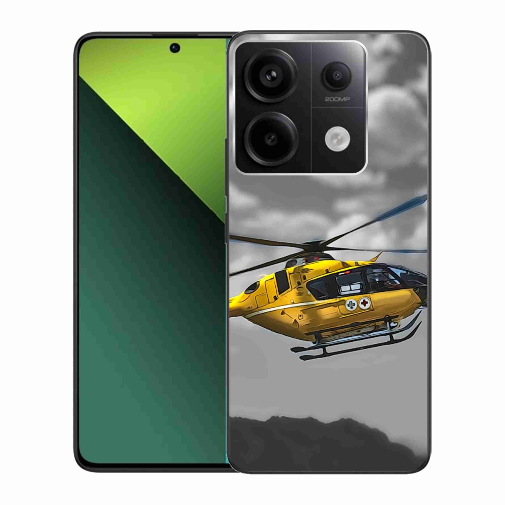 Gél borítás mmCase a Xiaomi Redmi Note 13 Pro 5G/Poco X6 5G - sárga helikopterhez