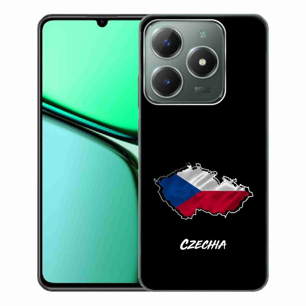 Gél borító mmCase a Realme C61 készülékhez - Csehország fekete háttér