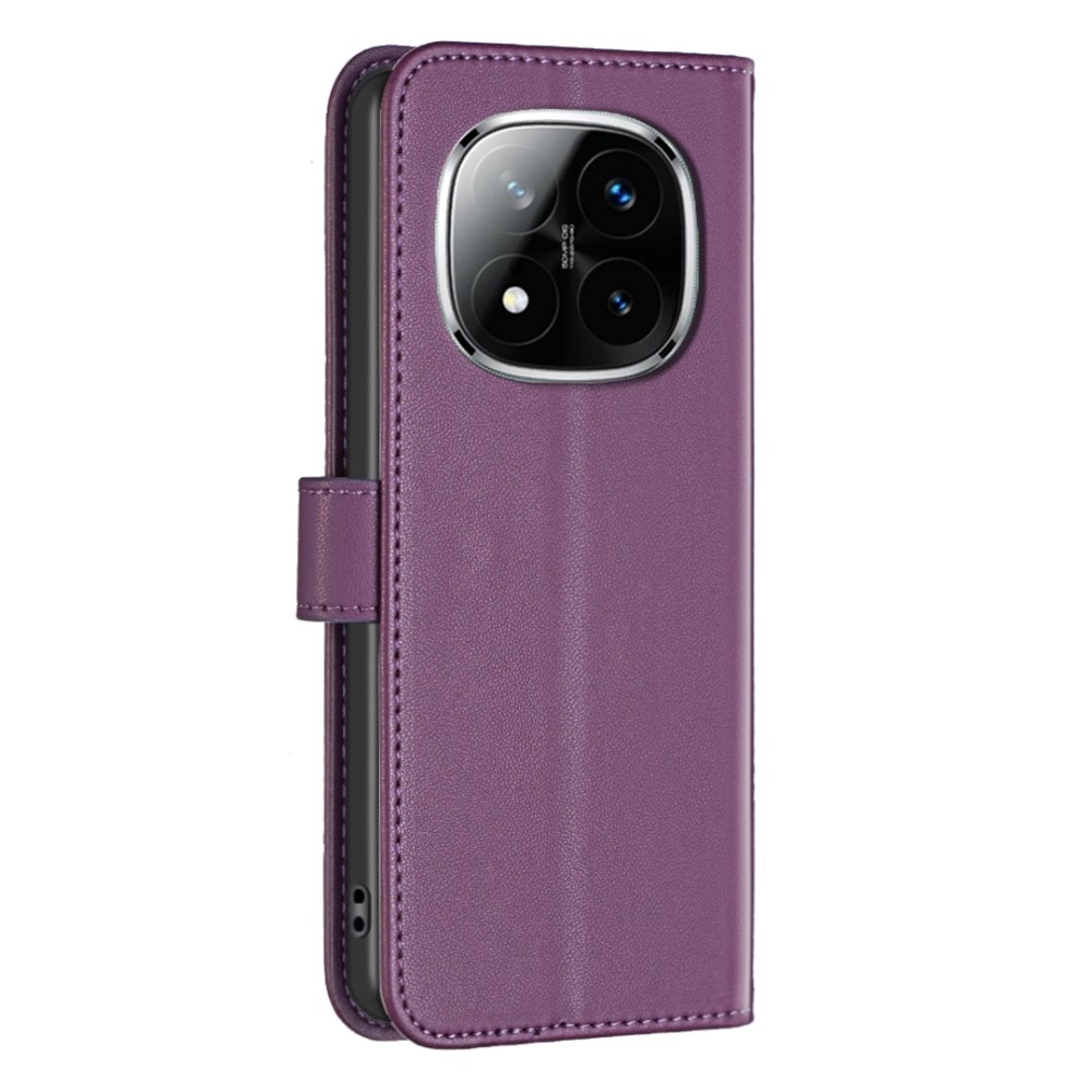 BNF könyvtáska Xiaomi Redmi Note 14 Pro 5G/Poco X7 5G/Note 14 Pro+ 5G - sötétlila