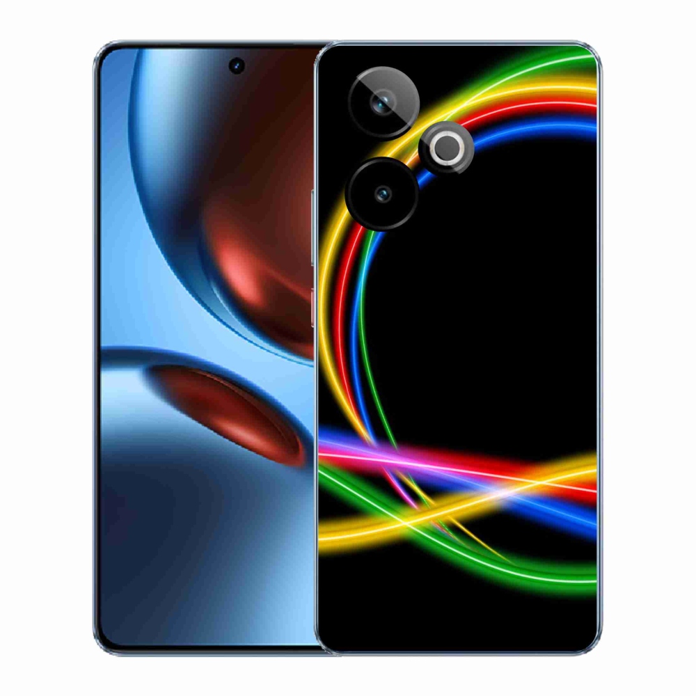 Zselés borítás mmCase a Realme GT 7 5G/GT 7T 5G számára - neon körök