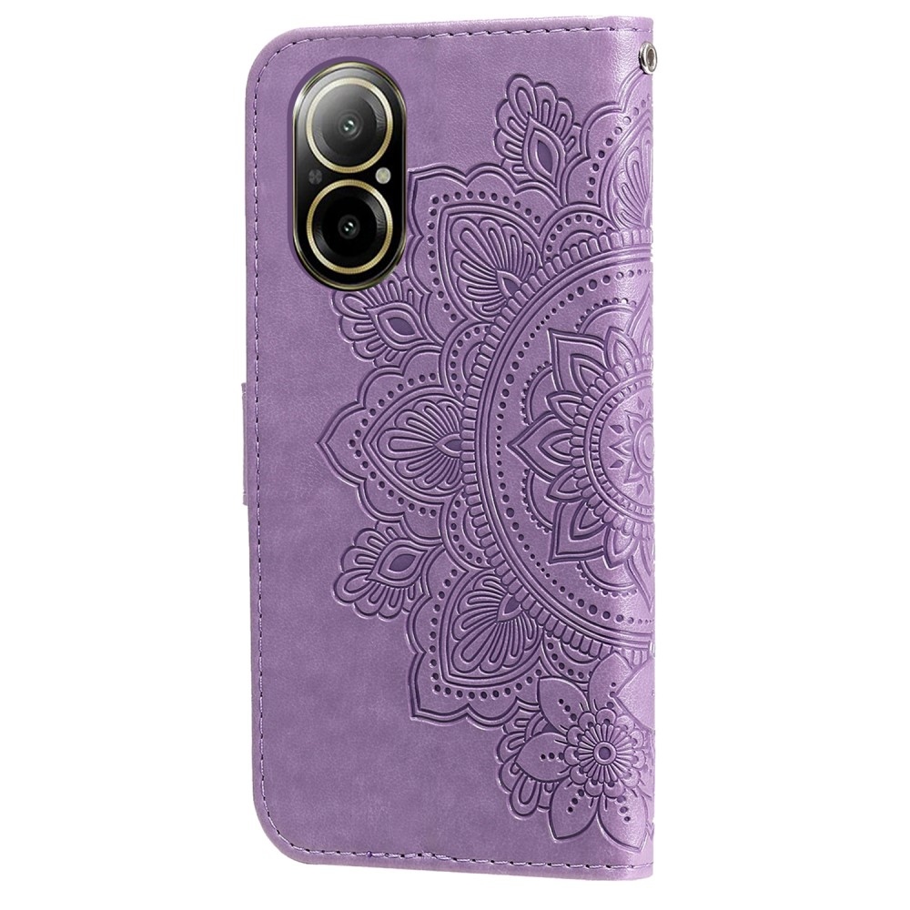 Mandala könyvtáska a Realme C67 készülékhez - lila