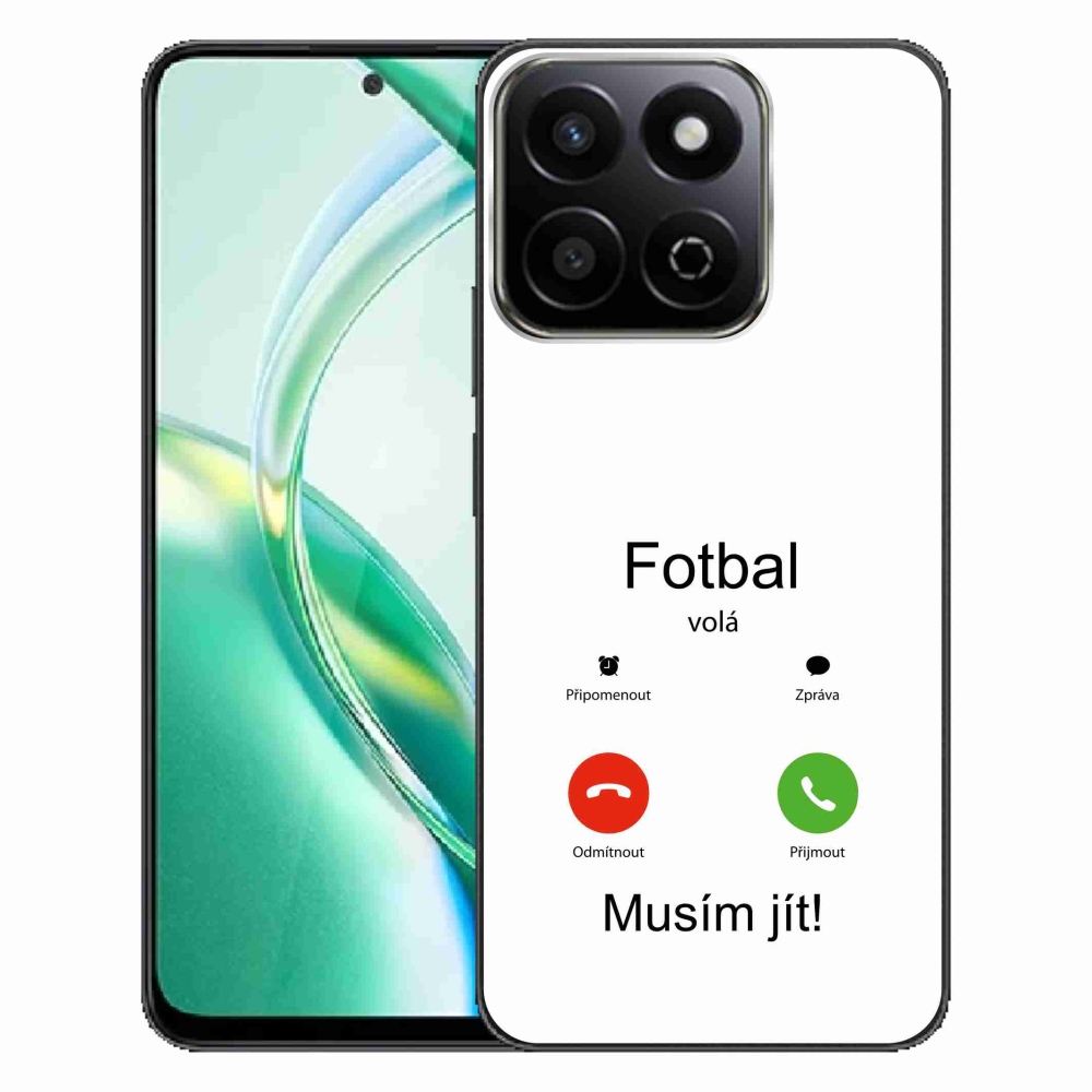 Gél borító mmCase a Honor 200 Smart 5G készülékhez - futballhívások fehér háttérrel
