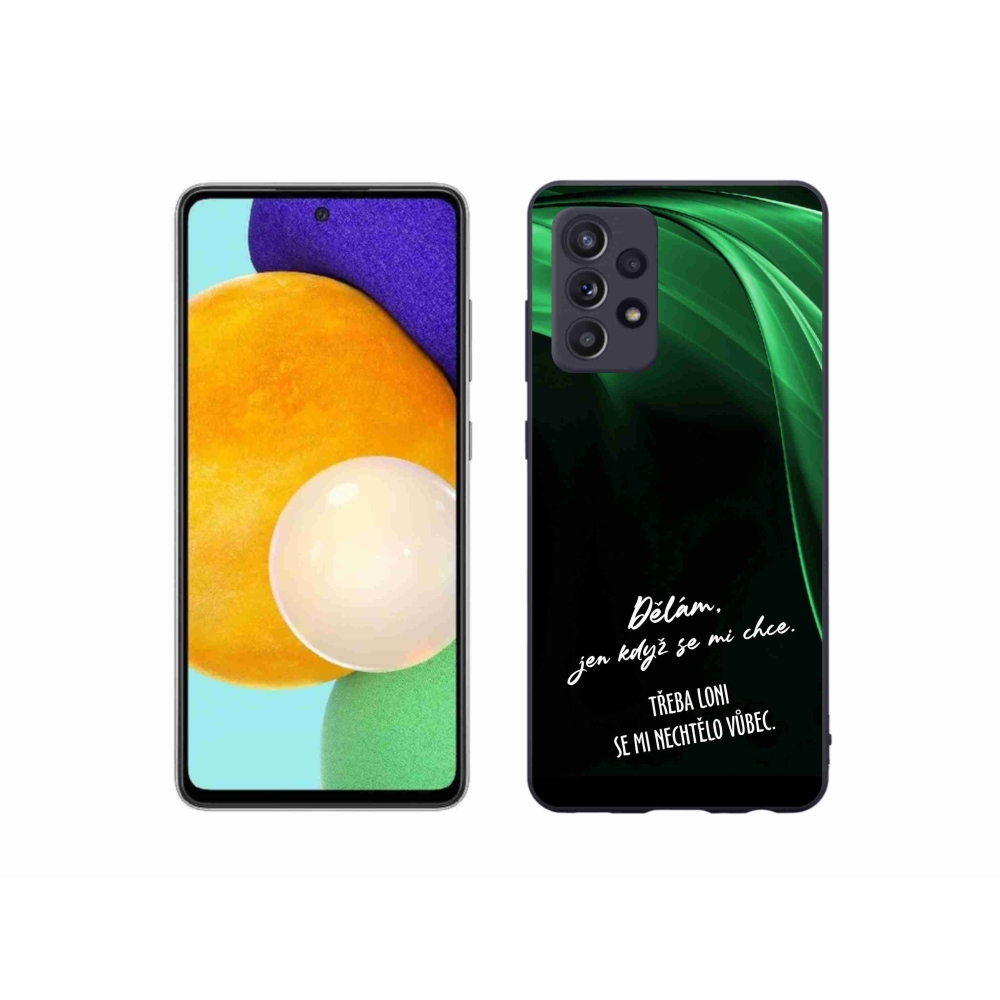 Gél borító mmCase Samsung Galaxy A52/A52 5G - vicces szöveg 12 fekete háttér