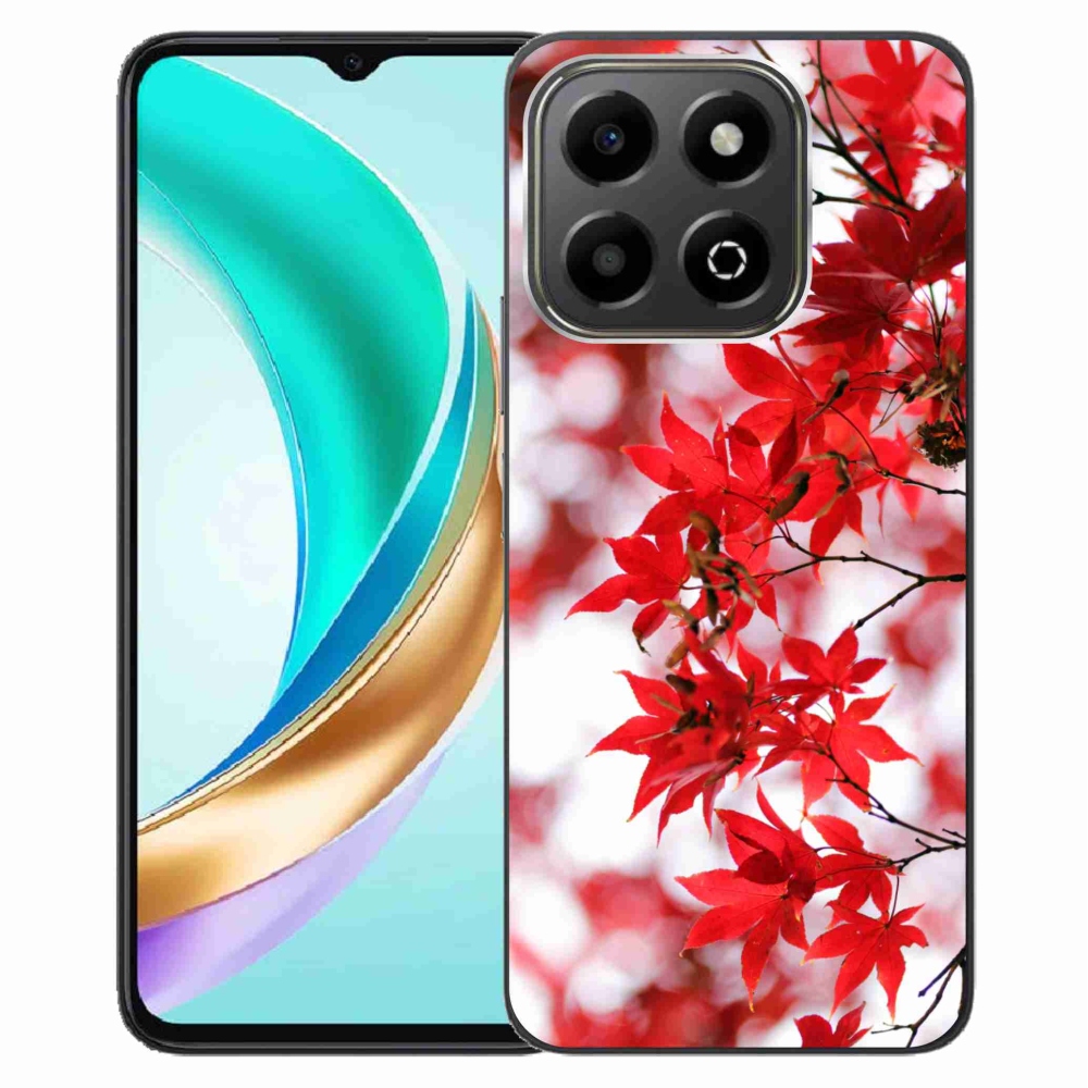 Zselés borítás mmCase a Honor X6b készülékhez - piros levelek