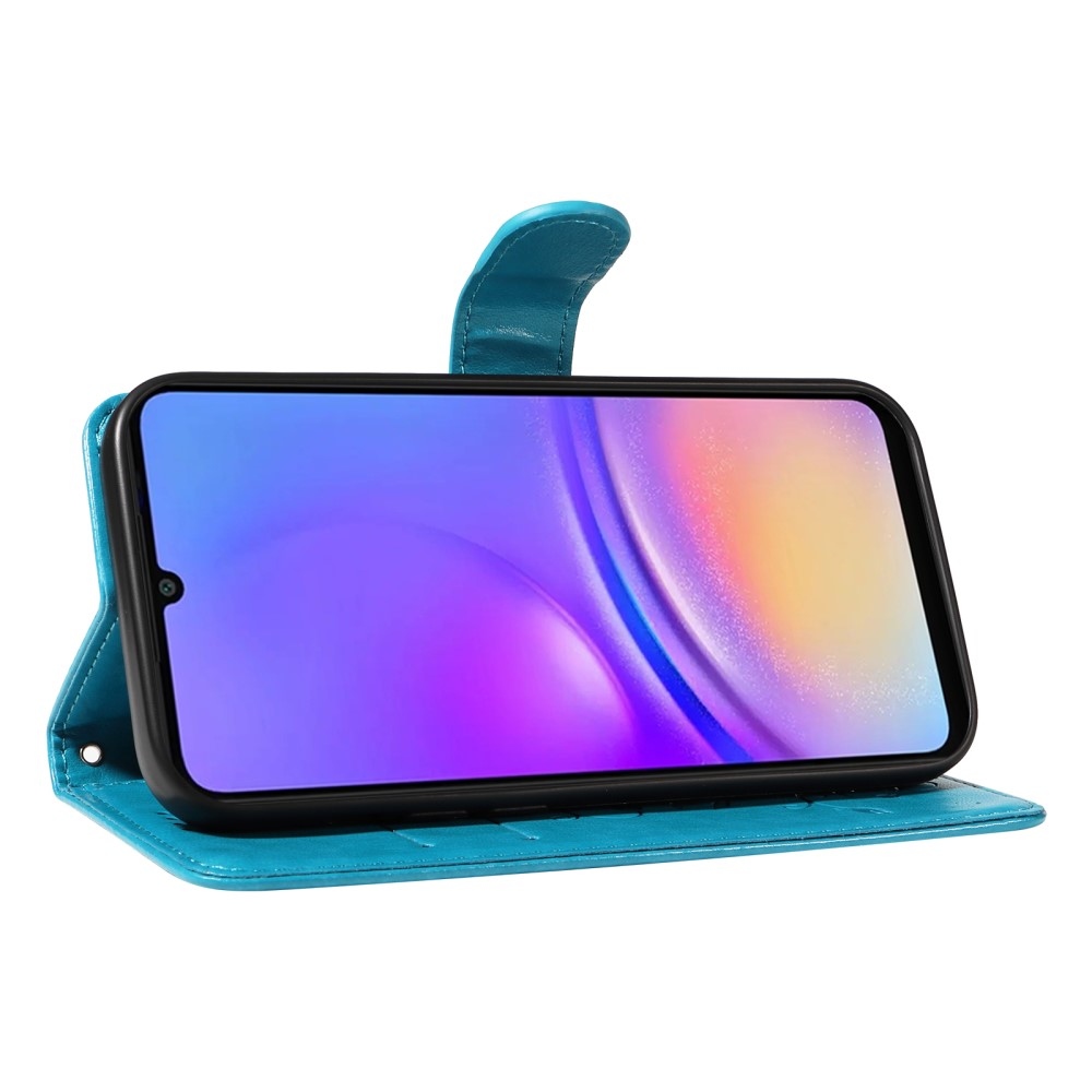 Virágos könyv tok Samsung Galaxy A06 4G készülékhez - kék