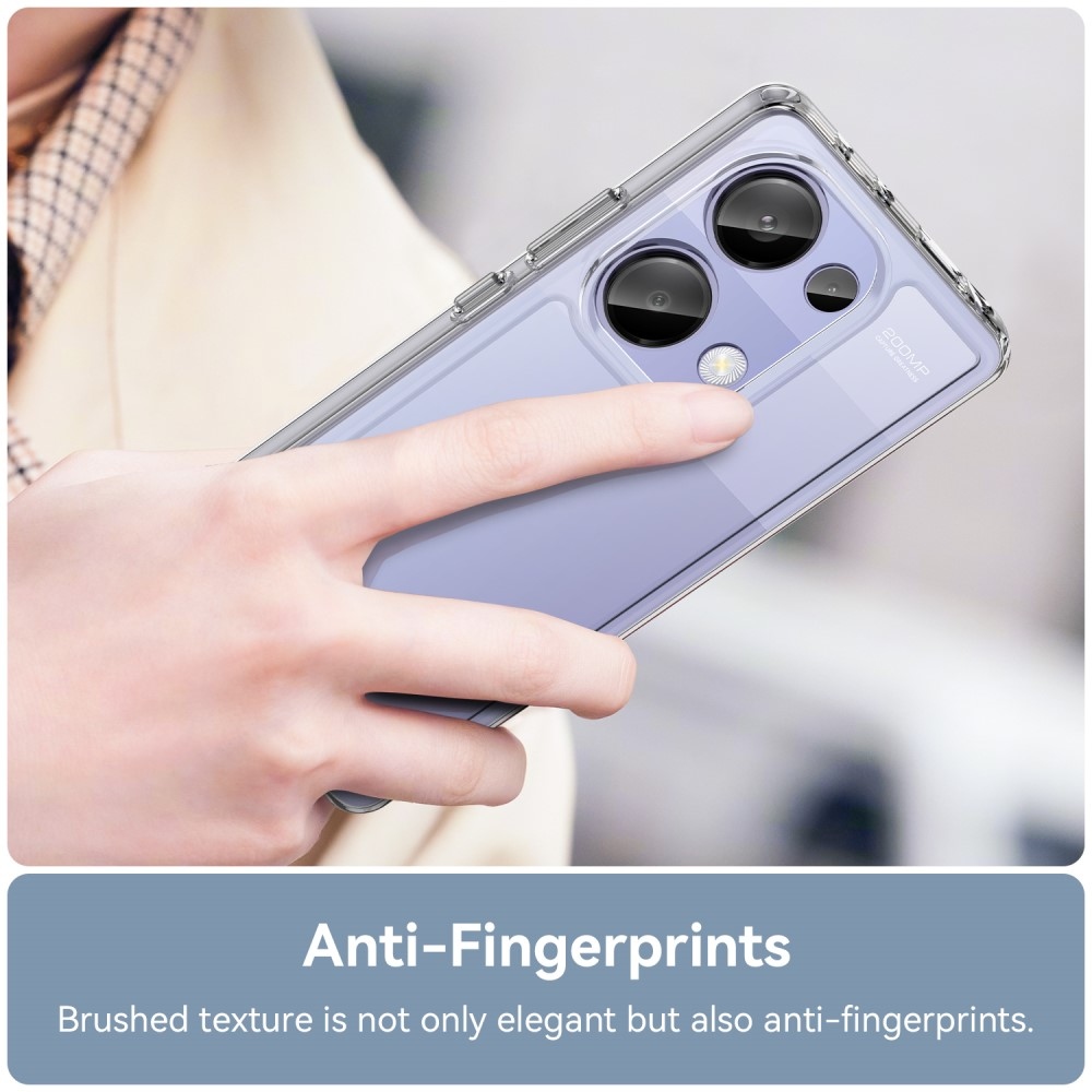 Gél tok kemény hátlappal a Xiaomi Redmi Note 13 Pro 4G/Poco M6 Pro számára - átlátszó