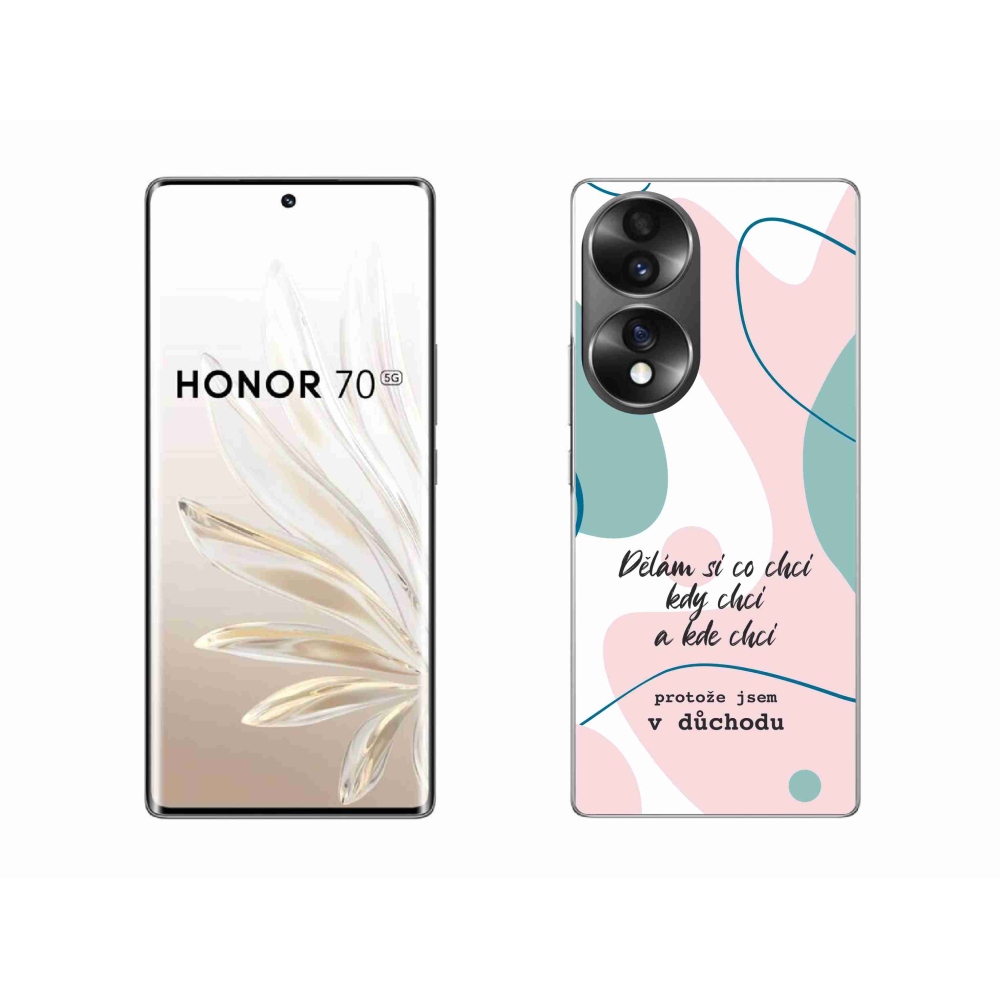 Zselés borító mmCase a Honor 70-hez - vicces szöveg 10 fehér háttér