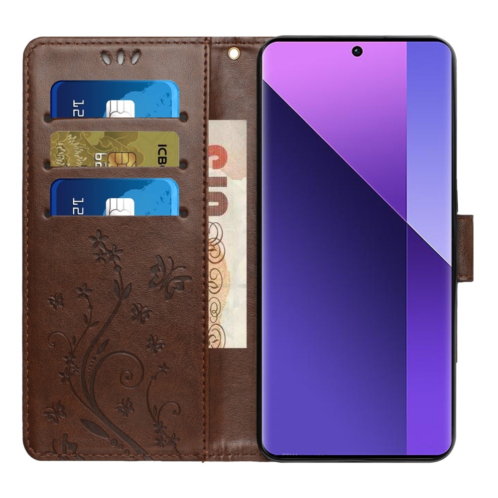 Virágok könyve tok Xiaomi 14T - barna