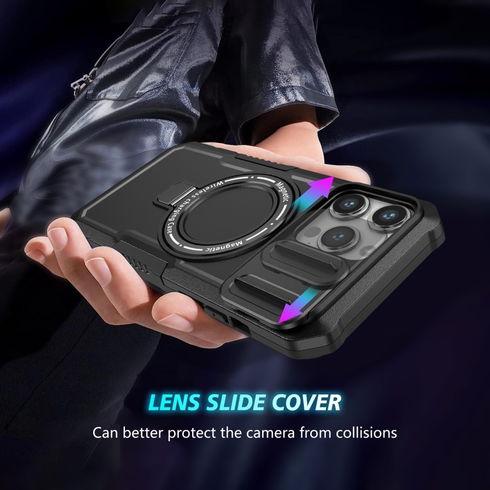 Katonai tartós védőburkolat MagSafe-vel iPhone 14 Pro Max készülékhez - Fekete