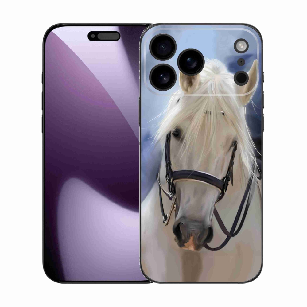 Zselés borítás mmCase iPhone 17 Pro Max készülékhez - fehér ló