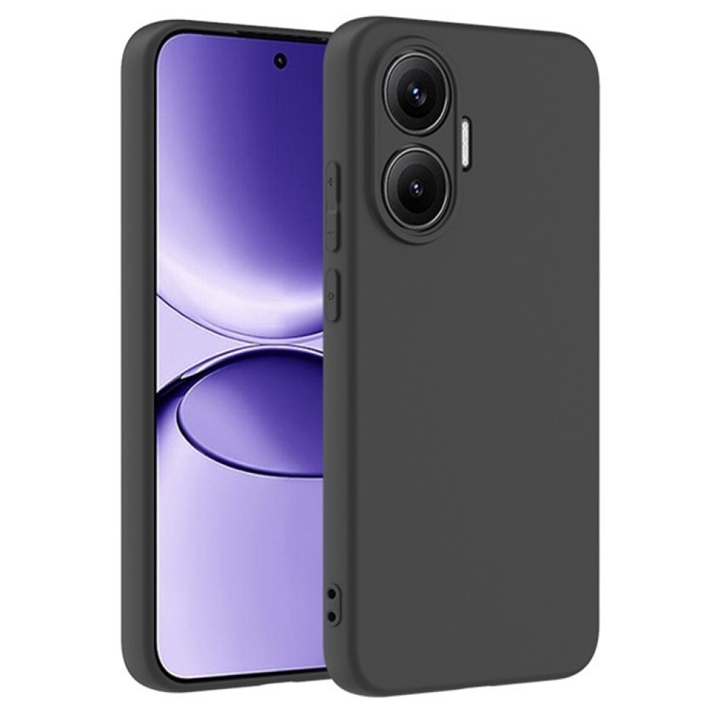 Matt zselés tok a Xiaomi Poco F7 5G készülékhez - fekete