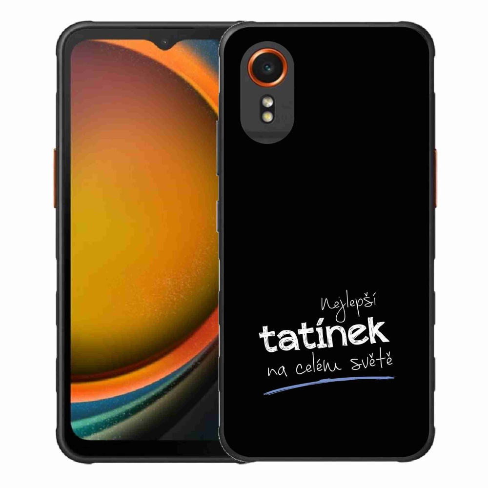 Gél borító mmCase Samsung Galaxy Xcover 7 - legjobb apuci 4 fekete háttérrel