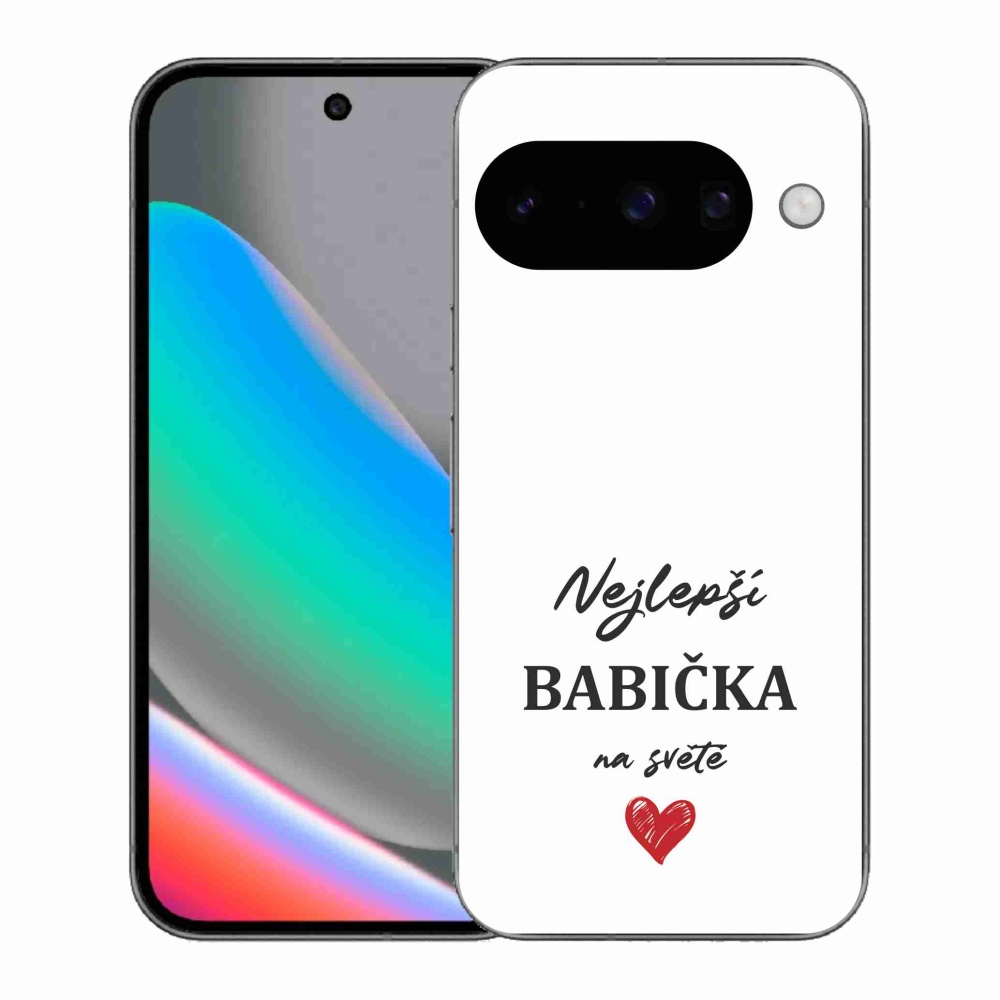 Gél borító mmCase a Google Pixel 10 - Best Grandma 1 fehér háttérrel