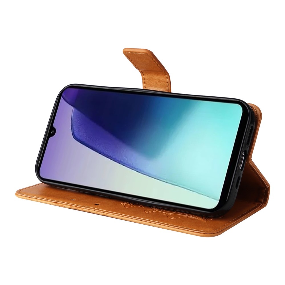 Nagy pillangó könyv tok a Xiaomi Redmi 14C/Poco C75-hez - sárga