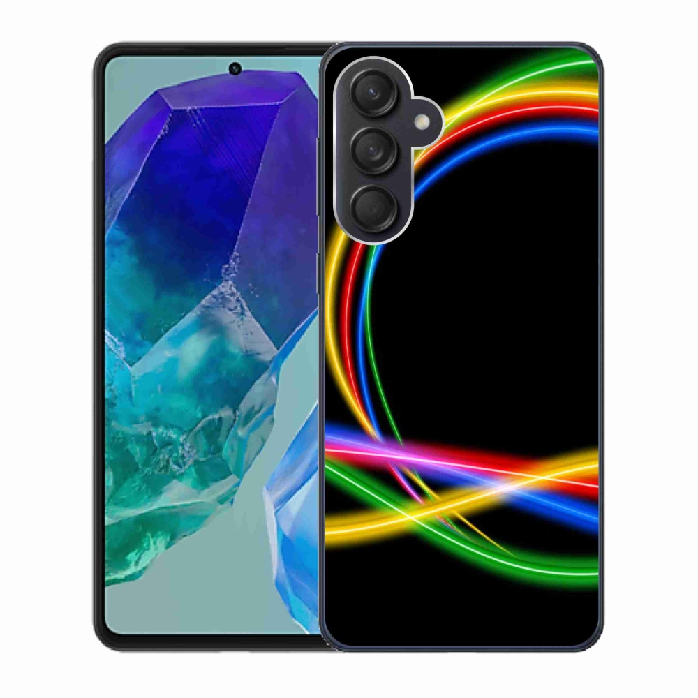 Gél tok mmCase a Samsung Galaxy M55 5G készülékhez - neon körök
