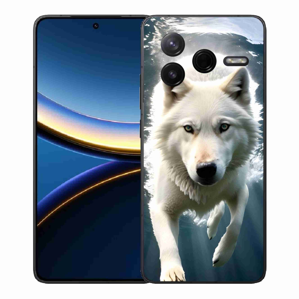 Gél borítás mmCase a Xiaomi Poco F7 Pro számára - fehér farkas